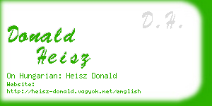 donald heisz business card